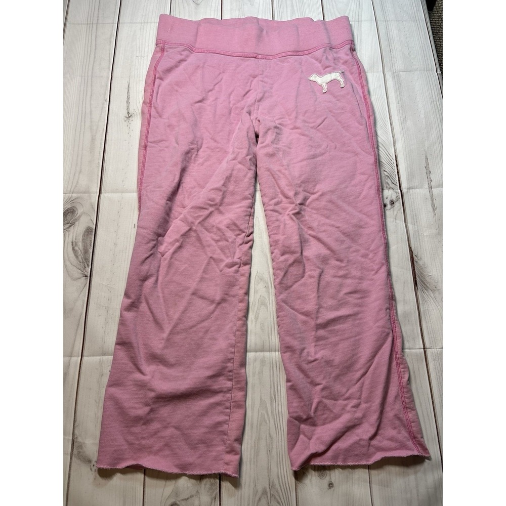Vintage VS Pink Flared Sweatpants Size XS Hot Pink Victoria Secret Sport